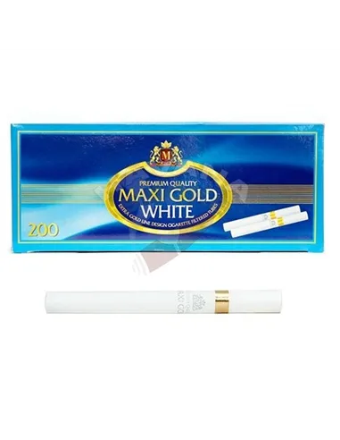 Сигаретные гильзы Maxi Gold White Premium (200 шт.)