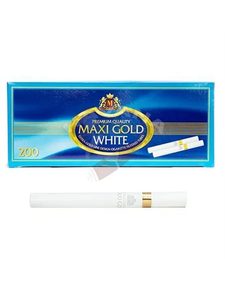 Сигаретные гильзы Maxi Gold White Premium (200 шт.)