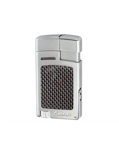 Зажигалка 523 Forte Carbon Fiber Silver SLCF