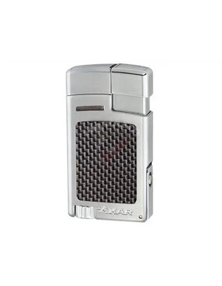 Зажигалка 523 Forte Carbon Fiber Silver SLCF