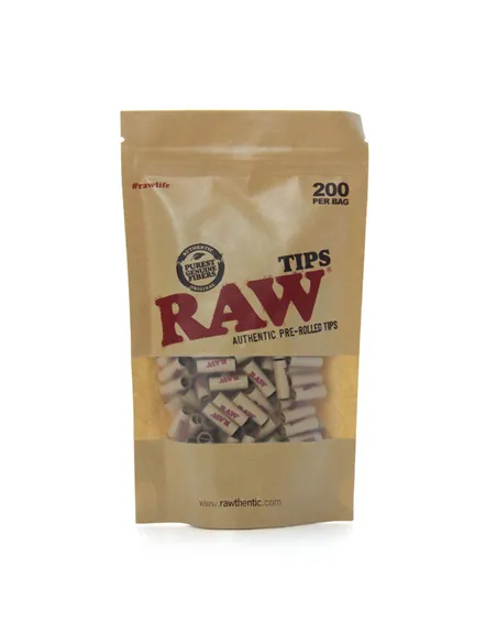 Фильтры RAW PRE-ROLLED TIPS: 200 PER BAG
