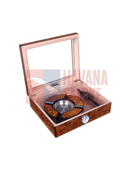 Хьюмидор Lubinski на 25 сигар с подарочным набором, Вяз матовый