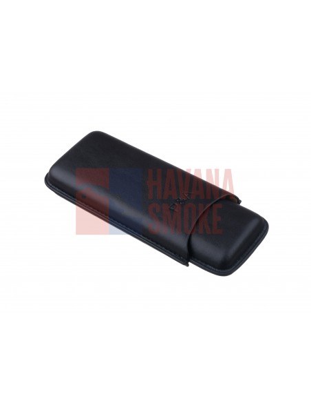 Чехол P&A на 2 сигары Cohiba Behike 56 (диаметром до 24 мм), кожа, черный T1351-black - купить в интернет-магазине Havana Smoke