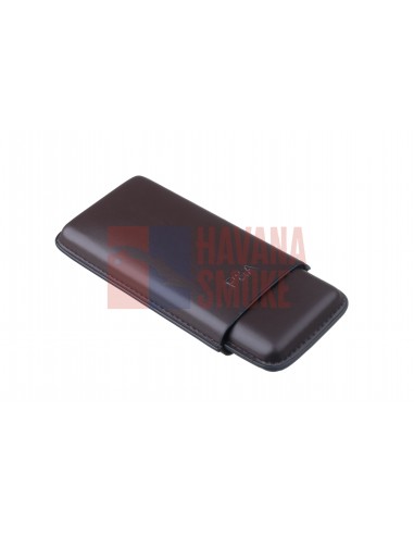 Чехол P&A на 3 сигары Cohiba Behike 56 (диаметром до 24 мм), кожа, коричневый T1348-brown - купить в интернет-магазине Havana Smoke