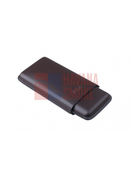 Чехол P&A на 3 сигары Cohiba Behike 56 (диаметром до 24 мм), кожа, коричневый T1348-brown - купить в интернет-магазине Havana Smoke