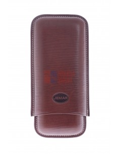 Чехол Jemar на 2 сигары, натуральная кожа 464-2-Brown - купить в интернет-магазине Havana Smoke