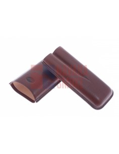 Чехол Jemar на 2 сигары, натуральная кожа 464-2-Brown - купить в интернет-магазине Havana Smoke 2