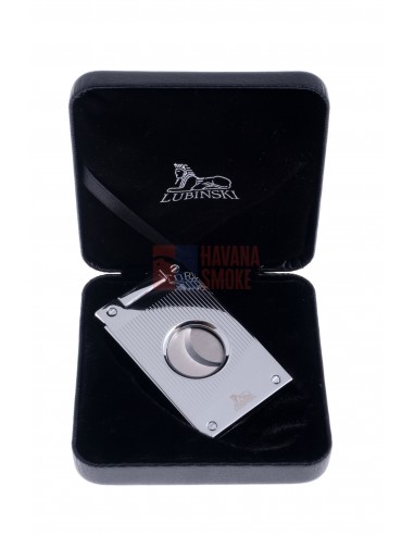 Гильотина Lubinski, нержавеющая сталь, серебристая в полоску FTL60-1 - купить в интернет-магазине Havana Smoke