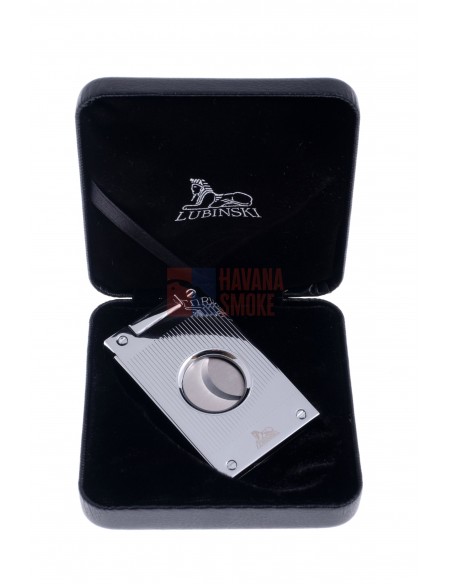 Гильотина Lubinski, нержавеющая сталь, серебристая в полоску FTL60-1 - купить в интернет-магазине Havana Smoke