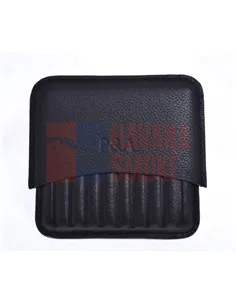 Сигаретница P&A на 10 штук, натуральная кожа, черная