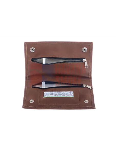 Кисет P&A для самокруток, экокожа, коричневый