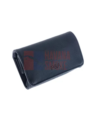 Кисет P&A для самокруток и табака, экокожа, черный