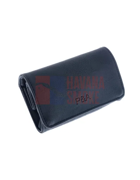 Кисет P&A для самокруток и табака, экокожа, черный