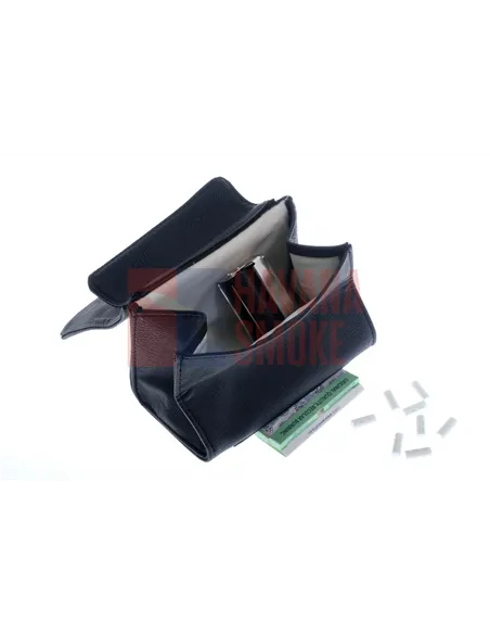 Кисет P&A для самокруток и табака, экокожа, черный