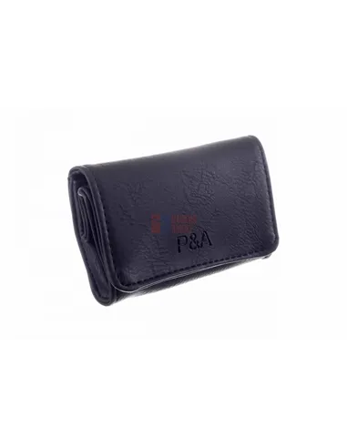 Кисет P&A для самокруток и табака, экокожа, черный