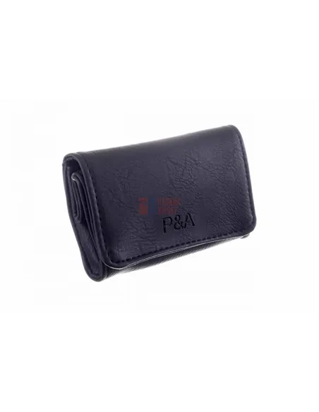 Кисет P&A для самокруток и табака, экокожа, черный