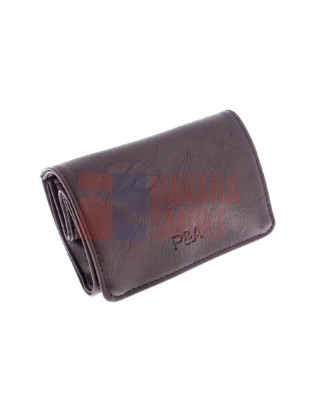 Кисет P&A для самокруток и табака, экокожа, коричневый