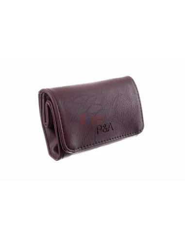 Кисет P&A для самокруток и табака, экокожа, коричневый