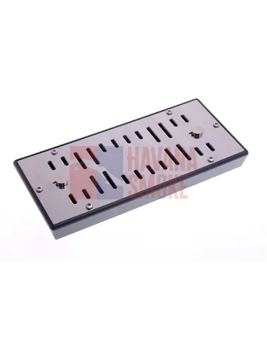 Увлажнитель акриловый Passatore на 75 сигар со шторками, серебристый