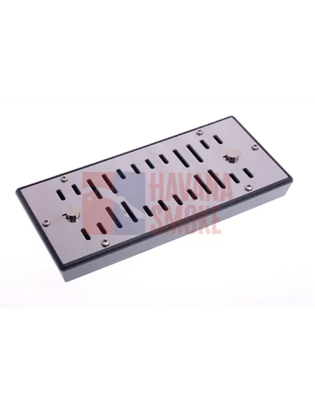 Увлажнитель акриловый Passatore на 75 сигар со шторками, серебристый