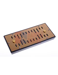 Увлажнитель акриловый Passatore на 100 сигар со шторками, золотой