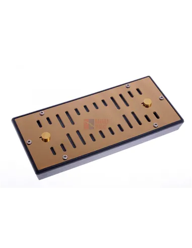 Увлажнитель акриловый Passatore на 100 сигар со шторками, золотой