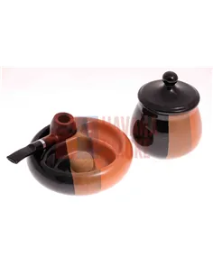 Пепельница Lubinski на 2 трубки, керамика (Италия)