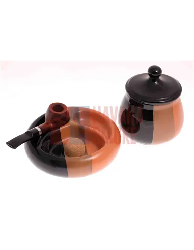 Пепельница Lubinski на 2 трубки, керамика (Италия)