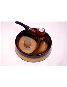 Пепельница на 2 трубки, стекло