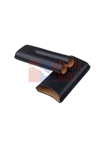 Чехол P&A на 2 сигары Cohiba Behike 56 (диаметром до 24 мм), кожа, черный T1351-black