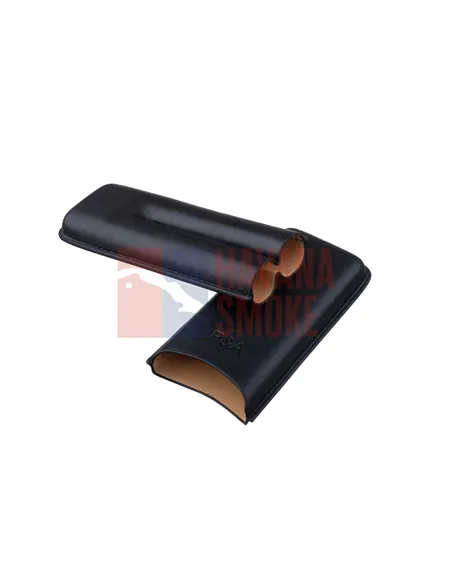 Чехол P&A на 2 сигары Cohiba Behike 56 (диаметром до 24 мм), кожа, черный T1351-black