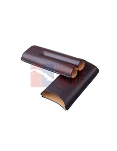 Чехол P&A на 2 сигары Cohiba Behike 56 (диаметром до 24 мм), кожа, коричневый T1351-brown
