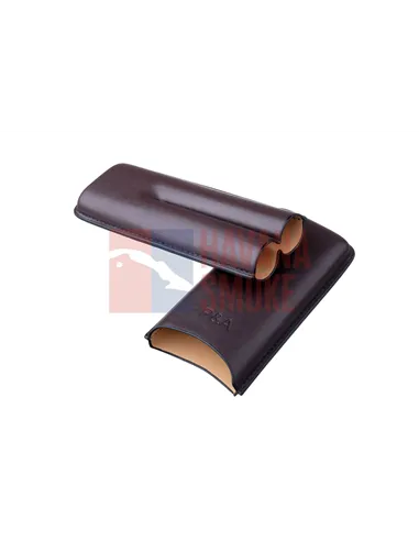 Чехол P&A на 2 сигары Cohiba Behike 56 (диаметром до 24 мм), кожа, коричневый T1351-brown