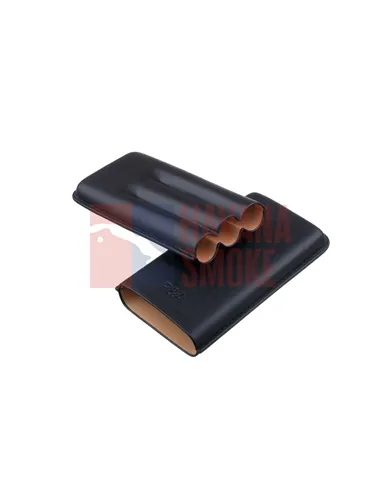Чехол P&A на 3 сигары Cohiba Behike 56 (диаметром до 24 мм), кожа, черный