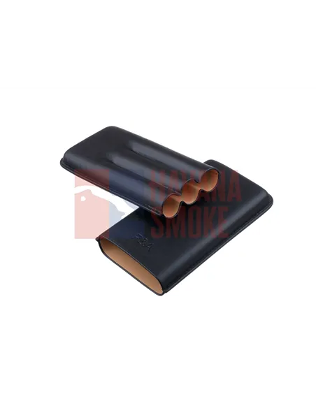 Чехол P&A на 3 сигары Cohiba Behike 56 (диаметром до 24 мм), кожа, черный