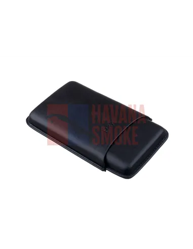 Чехол P&A на 3 сигары Churchill (диаметром до 20 мм), кожа, черный T369-black