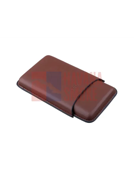 Чехол P&A на 3 сигары Churchill (диаметром до 20 мм), кожа, коричневый T369-brown