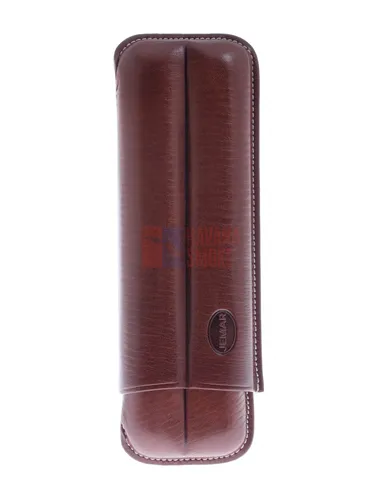 Чехол Jemar на 2 сигары Черчилль, натуральная кожа 110-2-brown