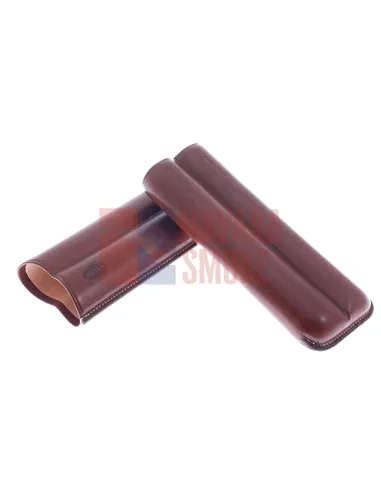 Чехол Jemar на 2 сигары Черчилль, натуральная кожа 110-2-brown