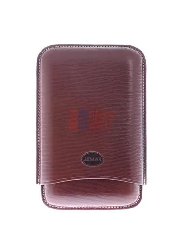 Чехол Jemar на 3 сигары, натуральная кожа 464-3-Brown