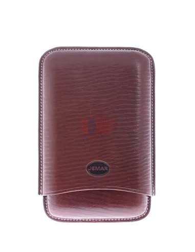 Чехол Jemar на 3 сигары, натуральная кожа 464-3-Brown