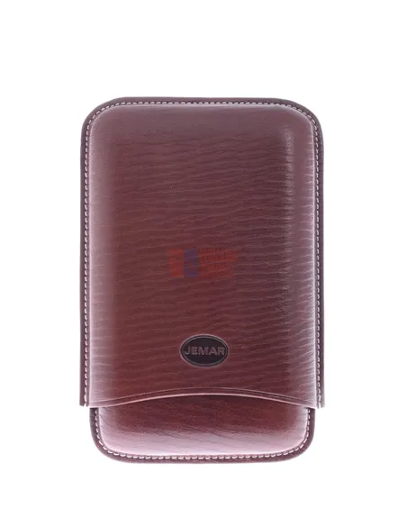 Чехол Jemar на 3 сигары, натуральная кожа 464-3-Brown