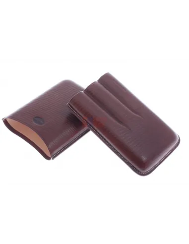 Чехол Jemar на 3 сигары, натуральная кожа 464-3-Brown