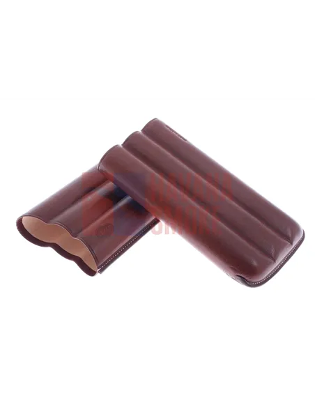 Чехол Jemar на 3 сигары Черчилль, натуральная кожа 110-3-brown