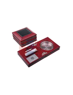 Пепельница сигарная Tom River с набором, Бордо 524-301