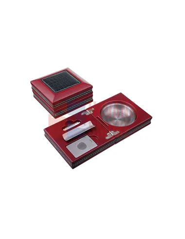 Пепельница сигарная Tom River с набором, Бордо 524-301