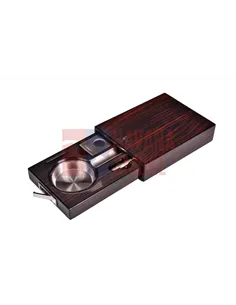 Пепельница сигарная Lubinski с гильотиной и пробойником, Эбеновое дерево EF266-1