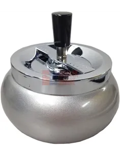 06013 Пепельница вращающаяся 130 мм серебристый металлик