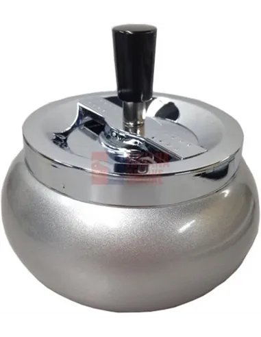 06013 Пепельница вращающаяся 130 мм серебристый металлик