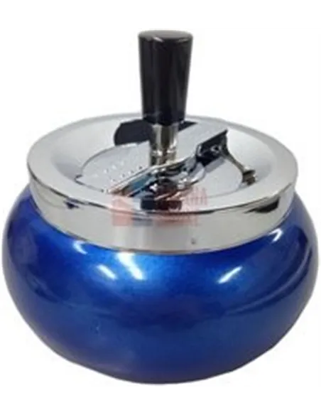 06014 Пепельница вращающаяся 130 мм синий металлик